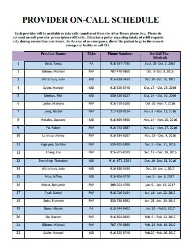 nvrc on call schedule.